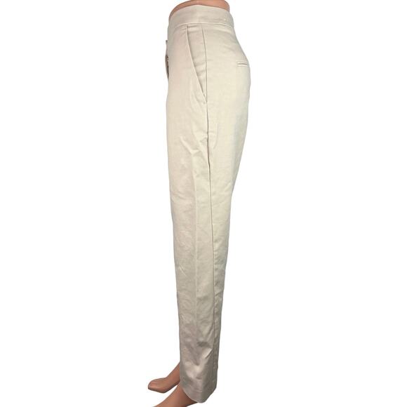 Ann Taylor White High Rise Flat Front Career Straight Leg Dress Pants Size 10 - Picture 2 of 5